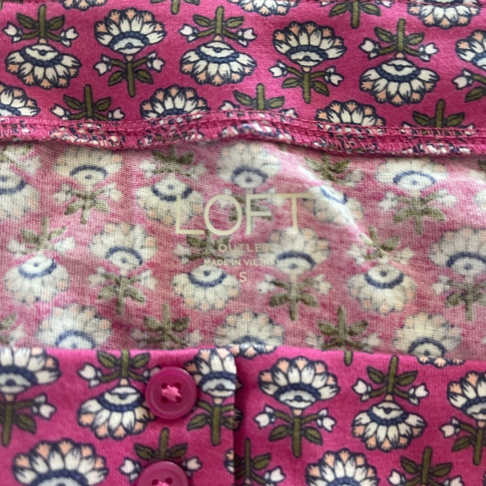 Pink Loft long sleeve button up too